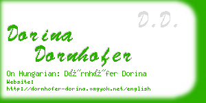 dorina dornhofer business card